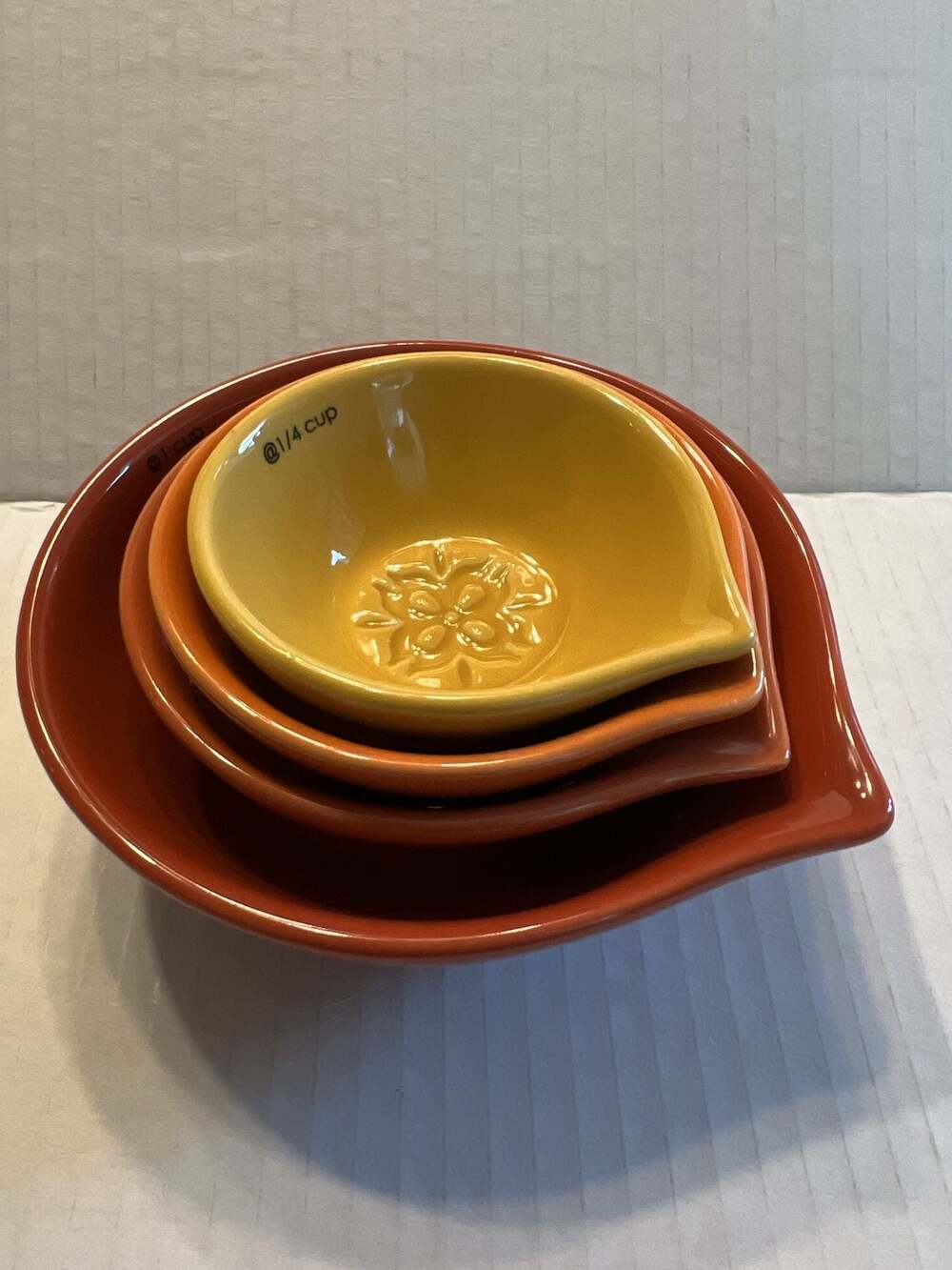 Chantal Ceramic Nesting Measuring Bowls Set 4-Piece